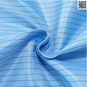 Vải Polyester ESD với sọc carbon 5 mm PS16-5794
