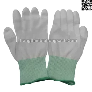 Găng tay phòng sạch Polyester PU tráng phủ chống trượt PS16-5997