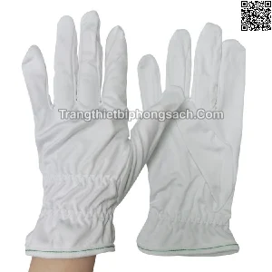 Găng tay phòng sạch polyester vải mềm có thể giặt PS16-5920