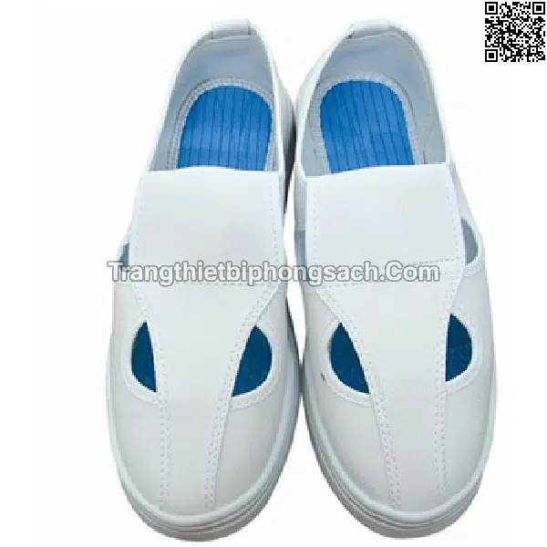 Giày phòng sạch chống tĩnh điện 4 lỗ màu trắng PS16-5507