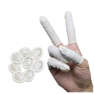 Bao ngón tay Nitrile dùng một lần màu trắng PS16-5937