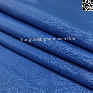 Vải chống tĩnh điện 4mm Màu xanh lam không bụi ESD 65% Polyester 33% Cotton PS16-5872