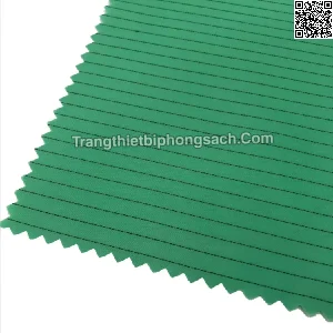 Vải chống tĩnh điện 99% Polyester 1% Carbon 5mm Sọc ESD PS16-5883