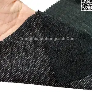 Vải dệt kim bạc đen phòng sạch 165GSM 90% nylon 10% PS16-5777