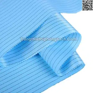 Vải phòng sạch may quần áo Polyester Carbon ESD 110GSM chống tĩnh điện PS16-5757